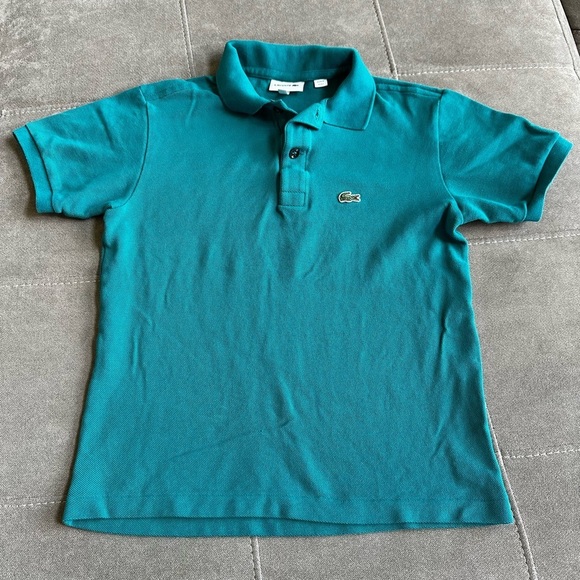 Lacoste Kids Polo Shirt in Aqua - Picture 4 of 8